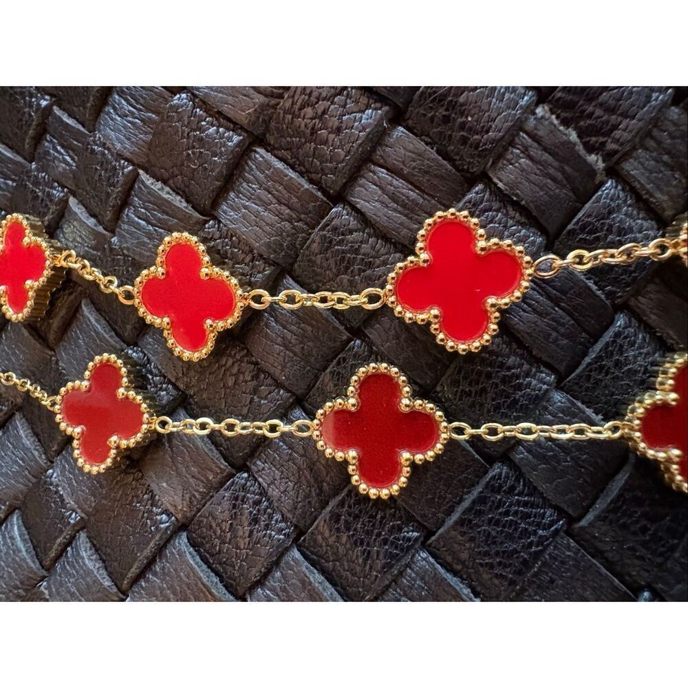 CLOVER FASHION BRACELETS - NWOT Set of 2 – one bright red and one dark red. NWOT